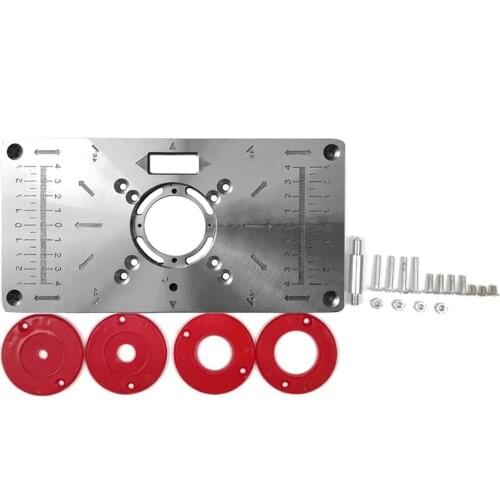 Milling Machine Insert Plate Aluminum Alloy Woodworking Workbench Woodworking Engraving Machine Four Ring Tool Kit Trimming