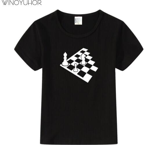 Playing Chess Game T Shirt Baby Boys Girls 2020 Summer New Fashion Short Sleeve T-shirt Kids Clothing Camisetas
