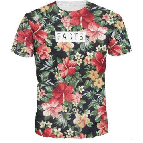 2019 Fashion T Shirts Brand Men/Women Summer 3D Letter Flower Print Clothing Mans Short Sleeve T-Shirts Casual Tops Tees