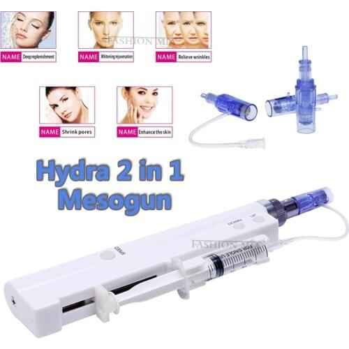 Hydra 2 in 1 Injector Nano Mesotherapy Microneedle Pen Smart Facial Treatment Machine Mesogun for Remove stretch marks acne