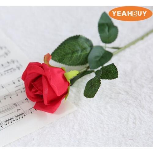 2pcs 6colors artificial silk rose flowers for DIY wedding bouquet wedding party home decorative flower NO VASE