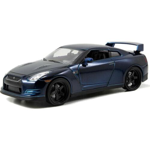 1/24 Fast and Furious Movie Cars Brians Nissan GT-R R35 Simulation Metal Diecast Model Cars Kids Toys