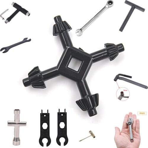 Cross T Type Multifunction Wrench Hub Cone Spanner Metal Metric Fixed Head Ratchet Spanner Gear Wrench Hand Tools