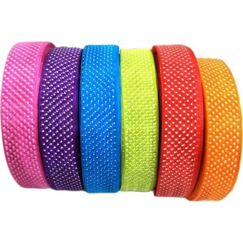 HL30 yards 1" mix color printed dots organza ribbon DIY weaving sewing accessories packing belt wedding festival decoration A855