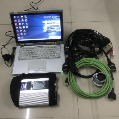 MB Star C4 SD Connect C4 2020.12 software DAS/WIS/DTS Monaco/HHT Used Laptop CF-AX2 i5 8g PC for MB car and truck diagnosis Tool