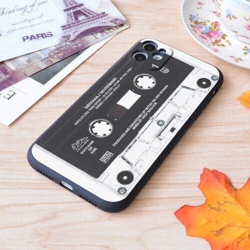 Music Tape Cover Nirvana Grunge Print Soft Silicone Matt Case For Apple iPhone Case