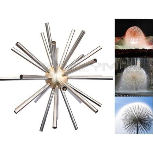 2 inches Stainless Steel &Copper Dandelion Type Fountain Nozzle Outdoor Crystal Ball Sprinkler Park Landscap 2.3m Spray height