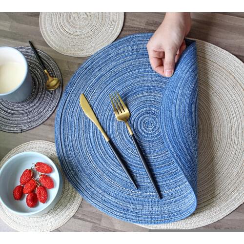Table Mats Coasters Hot Pad Round Table Mat Stand for Mugs Anti Slip Drink Insulated Placemats Kitchen Furniture Doily