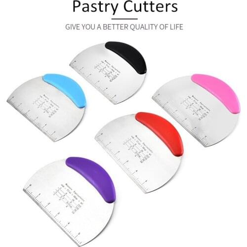 Stainless Steel Dough Cutter Pastry Spatulas Pizza Scraper Fondant Cake Decoration Tools Kitchen Accessories Baking Cutters