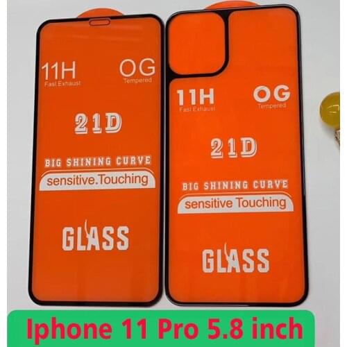 2PCS 21D Front + Back Tempered Glass For iPhone 11 11 Pro 9H Full Screen Cover Screen Protector Film For iPhone 11 Pro 11Pro Max