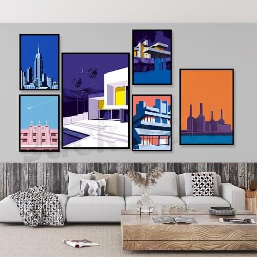 New York poster print, Empire State Building wall art, America travel art,Cityscape illustration,Modern posters,Vintage print