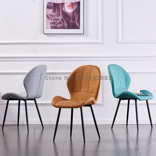 Modern minimalist dining chair PU household light luxury chair net red desk chair INS leisure chair backrest stool makeup chair