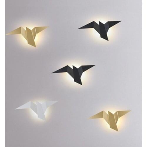 Modern Led Iron Bird Wall Lamp Nordic Wall Lights for Living Room Bedroom Home Decor Stairs Light Bedside Wall Light Fixture