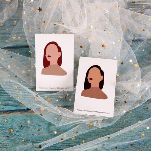 Trendy 6x9cm 100pcs/Lot Women Jewelry Display Card Ear Stud Earrings Top Grade Paper Card Holders Beautiful Pattern Wholesale