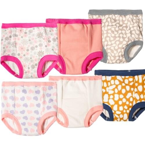 Bobora Fruit of the Loom Girls' Cotton Brief Underwear Cotton Panties Reusable Diapers Cover Boys Girls Underwear For Toddler