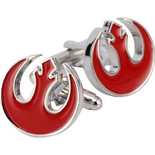 High Quality Star Wars Red Red Birds Alliance Starbird Cufflinks Shirt Brand Cuff Buttons Fashion Men Cuff Links Jewelry