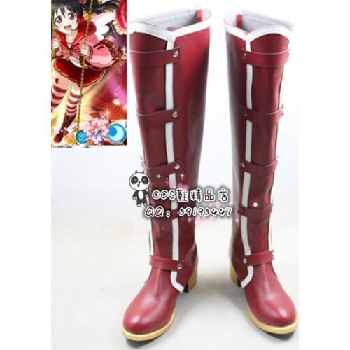 Love Live Rin Hoshizora Valentines Day Chocolate Girls Long Cosplay Shoes Boots X002