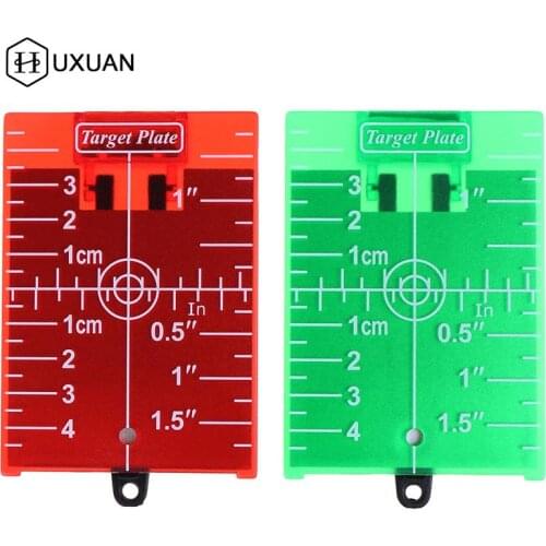 1PCS inch/cm Laser Target Card Plate For Green/Red Laser Level 11.5cmx7.4cm Suitable For Line Lasers