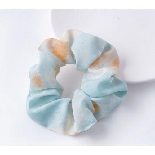 1Pcs Tie Dyed Scrunchie Hair Accessories For Women Girls Headbands Elastic Rubber Hair Tie Hair Rope Ring Ponytail Hold
