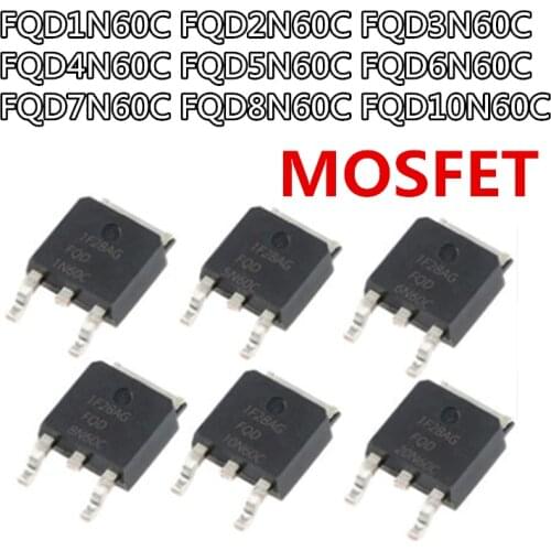 10pcs/lot FQD1N60C FQD2N60C FQD3N60C FQD4N60C FQD5N60C FQD6N60C FQD7N60C FQD8N60C FQD10N60C TO-252 MOSFET