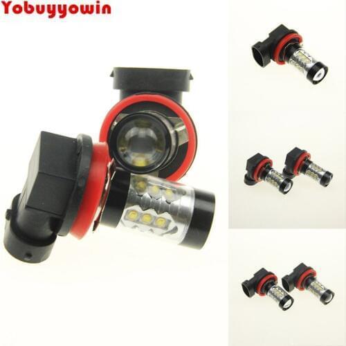 2pcs 80W Ultra Bright White H8 H11 LED Lamp Bulb Daytime Running Fog Light For Chevrolet Captiva Equinox Traverse Tahoe Avalanch