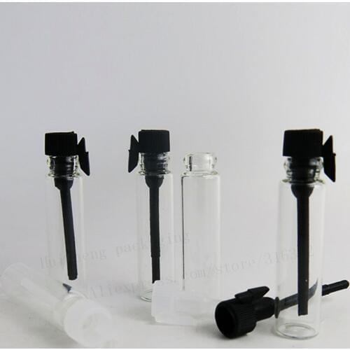 500 x Mini Glass Perfume Small Sample Vials Perfume Bottle 1ml Empty Laboratory Liquid Fragrance Test Tube Trial Bottle