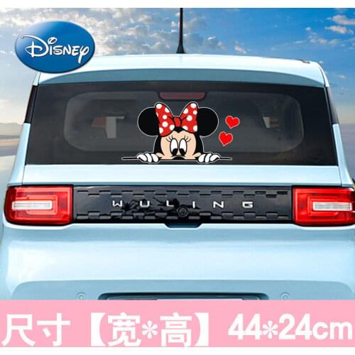 Disney Mickey Mouse Minnie Mouse Car Cute Cartoon Car Window Blocking Sunscreen Glass Insulation Car Decoration Sticker