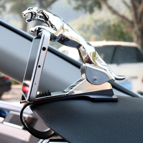 Car Leopard Shaped Phone Holder Clip Adjustable Car Dashboard Phone Navigation Clip Stand Car Styling