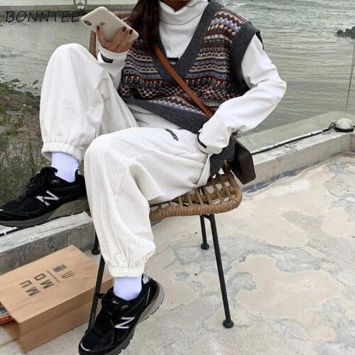 Harem Pants Women Casual Baggiest High-waist Pockets Spring BF Drawstring Letter All-match Y2K Breathable Joggers Female College