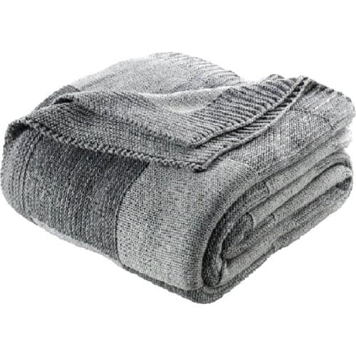 CA18002 KNITTED BLANKET GRAY 220*240