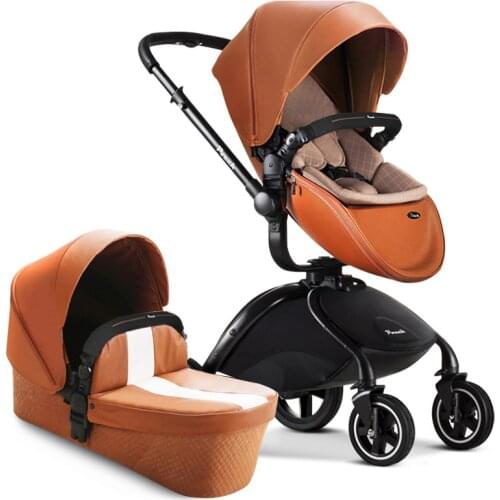 Pouch light luxury baby stroller high landscape shock absorption folding childrens stroller can sit and lie on the baby car