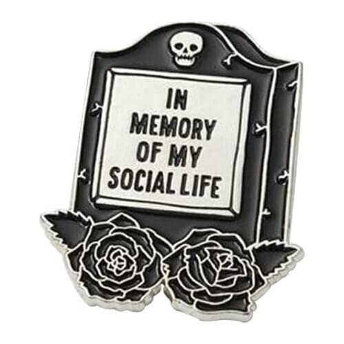 Social Life Enamel Pin