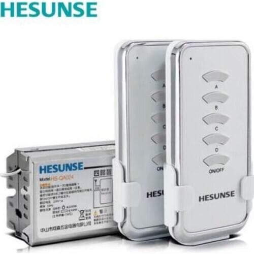 HS-QA024 1305W AC 220V 4 Channels Wireless Remote Control Switch Remote Receiver Transmitter Smart home segment remote control