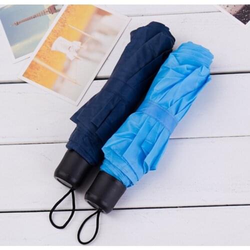 Mini Compact Sun Rain Travel Umbrella Lightweight Portable Outdoor Umbrella Short-handled Folding fkxe