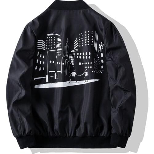 New Autumn Men Jacket Coats Casual Printing Jackets Stand Collar Men Business Jacket Brand Clothing Male Outwear