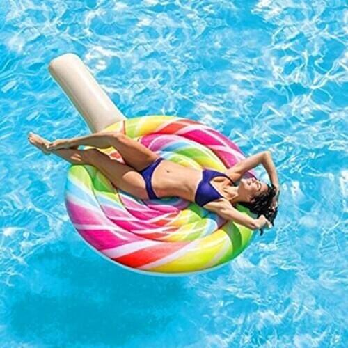 Summer Women Inflatable Giant Lolipop Pool Float Swimming Fun Raft Bed Mattress