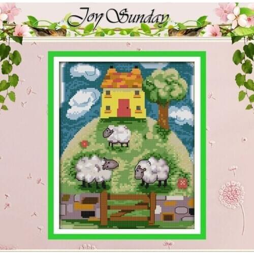 Fantasy Pasture Pattern Counted Cross Stitch 11CT 14CT Cross Stitch Set Wholesale Scenery Cross-stitch Kit Embroidery Needlework