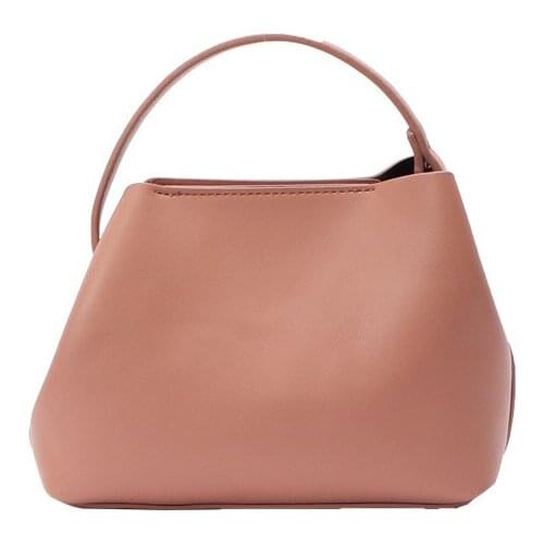 Pure color Casual Bucket bag 2021 New High quality PU Leather Womens Designer Handbag High capacity Shoulder Messenger Bag