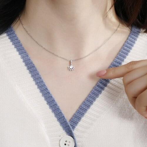 925 Sterling Silver Chain Necklace Exquisite Micro Zircon Geometric Flower Clavicle Necklace for Women Simple Fashion Jewelry