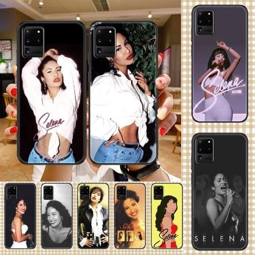 Singer Selena Phone case For Samsung Galaxy Note 4 8 9 10 20 S8 S9 S10 S10E S20 Plus UITRA Ultra black soft back trend bumper 3D