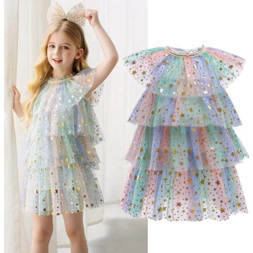 Girls Dresses Tutu Cake Layers Children Vestidos Girls Summer Party Dresses Children Girls Clothing For 3 6 8 Years Casual Wear