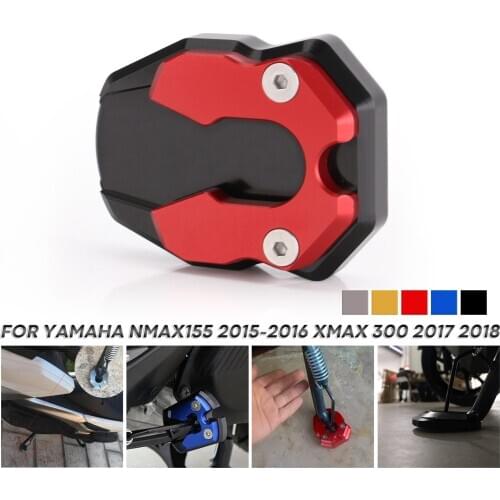 For Yamaha Nmax Xmax Kickstand Foot Side Stand Cover Pad Extension Enlarger Pads For Yamaha Nmax155 2015 2016 XMAX 300 2017 2018