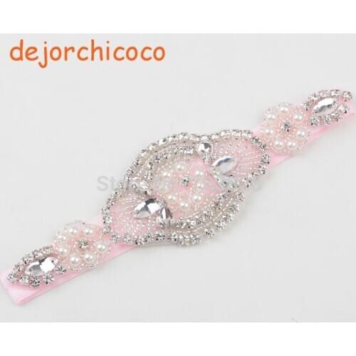 Newborn childrens bling Christening Headbands Hairband Kids Rhinestone wedding party headbands Hair accessories [dejorchicoco]