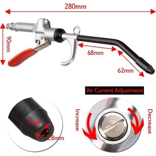 Air Compressor Dust Collector Gun Compressor Accessories Blow Gun Set Bending Nozzle Blower Machine Tool Cleaning Accessories