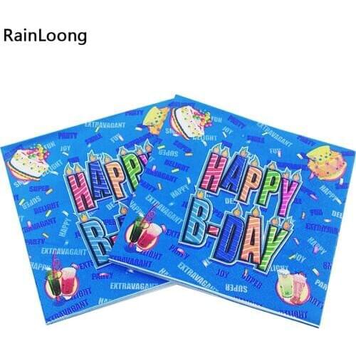 [RainLoong] DARK TURQUOISE Paper Napkin Birthday Festive & Party Tissue Napkins Decoupage Decoration Paper 33cm*33cm 5pack/lot