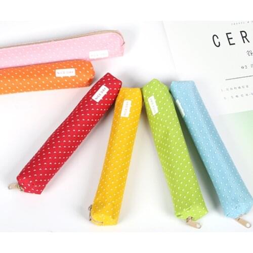 Colorful School Pencil Cases Creative Pencil Bag Stationery for Girls Cute Fabric Pencil Case