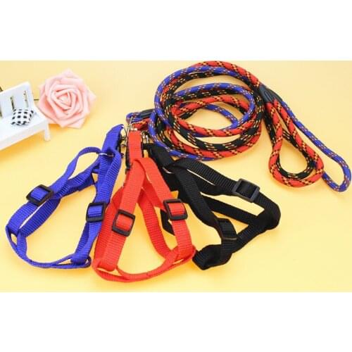 Adjustable Vest Puppy Outdoor Dog Leash Pet Chest Harness Fine Grain Round Rope Leash Dog Walking Leash Pet Supplies