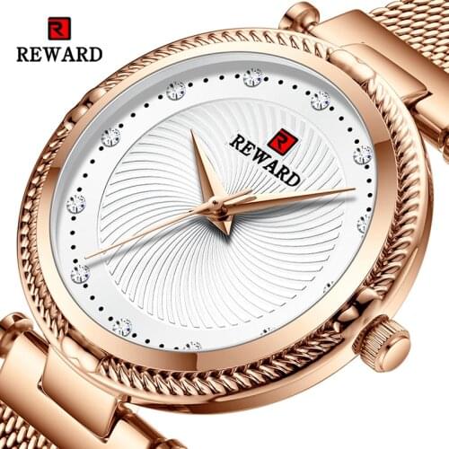 Reward Women Watch Fashion 2020 New Quartz Watches Ladies Top Brand Chic Luxury Stainless steel Mesh Wrist Watch Japan Movement