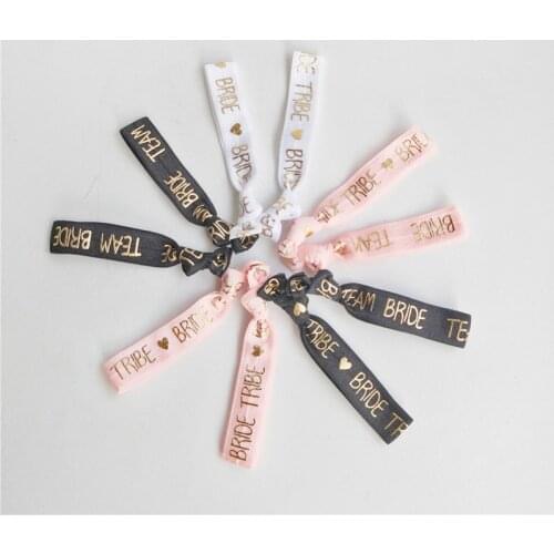 5pcs wedding decoration team bride bracelet logo team bridesmaid gift hen party bride shower party decoration bachelor party-7