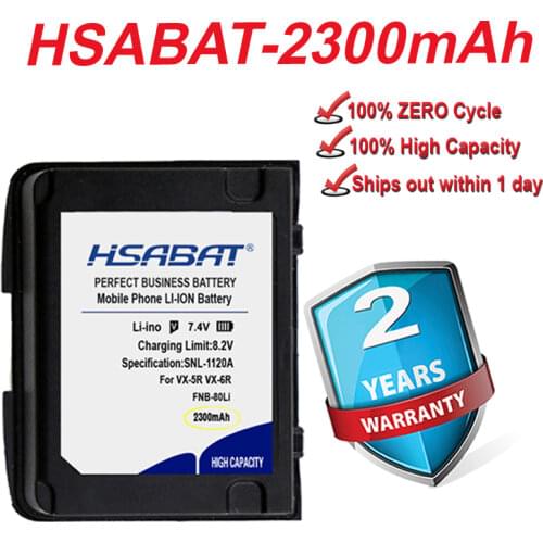 Top Brand 100% New 2000mAh FNB-80Li FNB-58Li Two-way Radio Battery for Yaesu Vertex VX-5R VX-6R VX-7R VXA-700 VXA-710 in stock